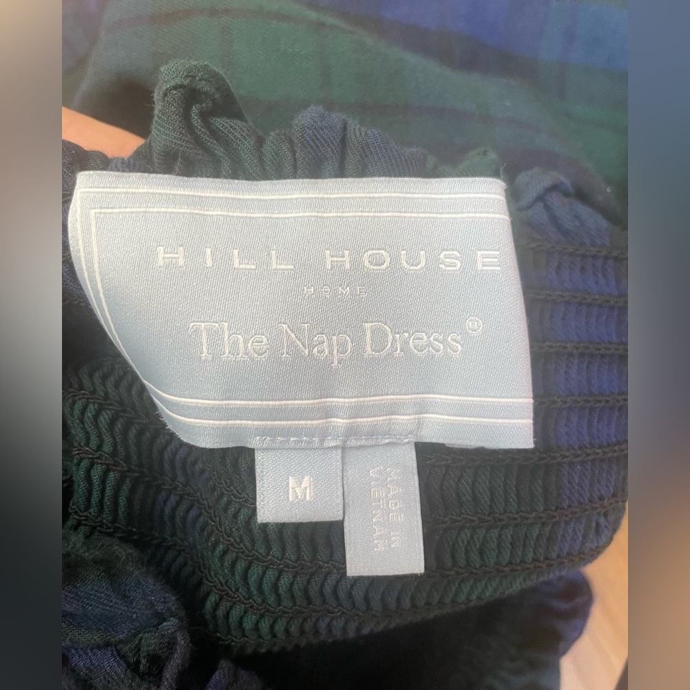 Hill House Home Long Sleeved Nap Dress - navy and green plaid - Picture 2 of 10
